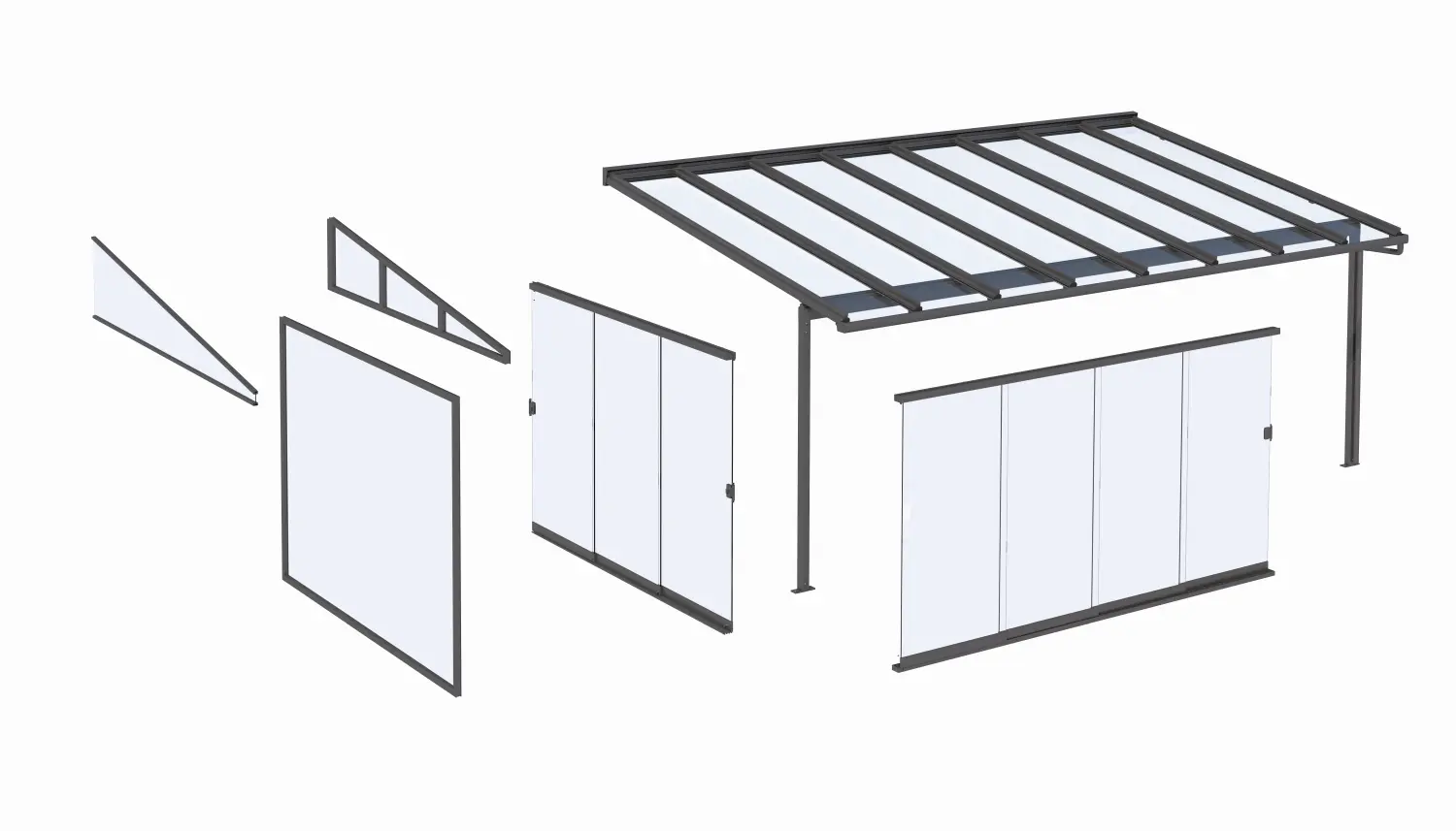 Schiebeelement glide von Faszination mit Glas